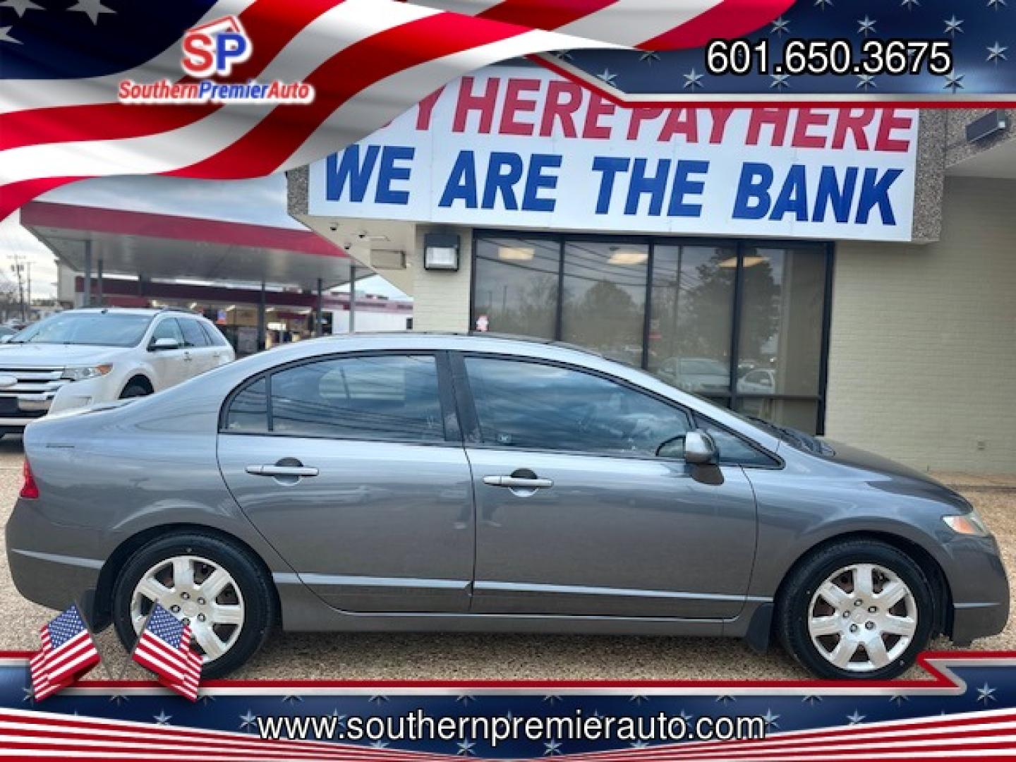 2010 GRAY HONDA CIVIC LX (2HGFA1F53AH) , located at 922 W. Beacon St., Philadelphia, MS, 39350, (601) 650-3675, 32.770447, -89.127151 - Photo#6